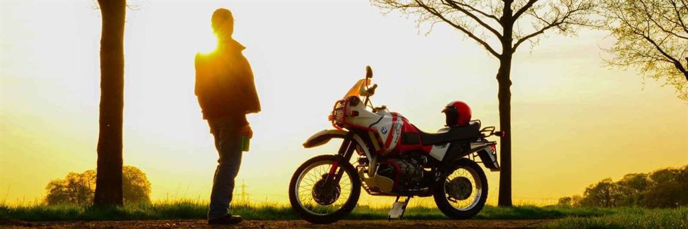 BMW R80GS Sonnenuntergang
