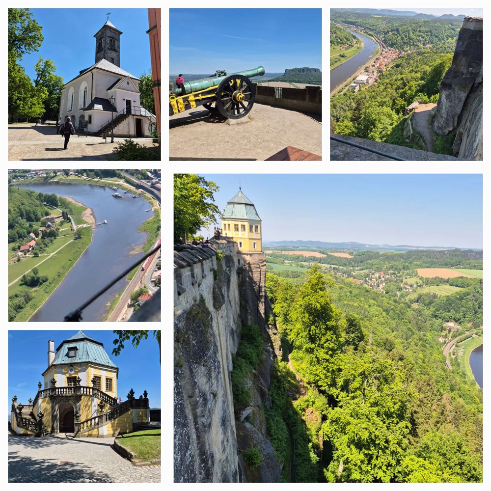 Festung Königstein per Motorrad besucht