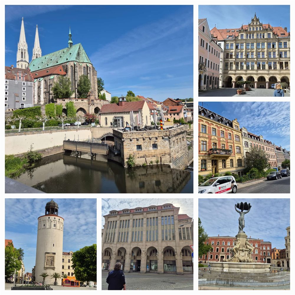 Mit Motorrad durch Görlitz